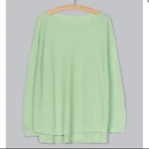 Eileen Fisher Women’s Mint Green Linen Blend Knitted Boat Neck Sweater