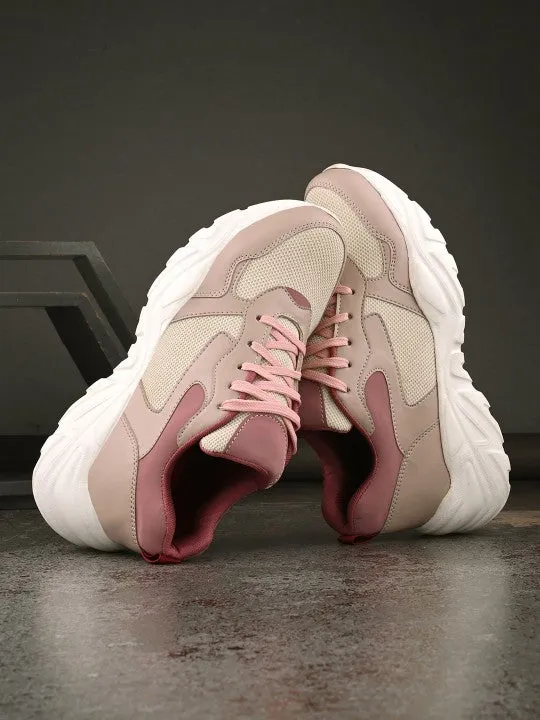 El Paso Women Colourblocked Round Toe Lightweight Sneakers