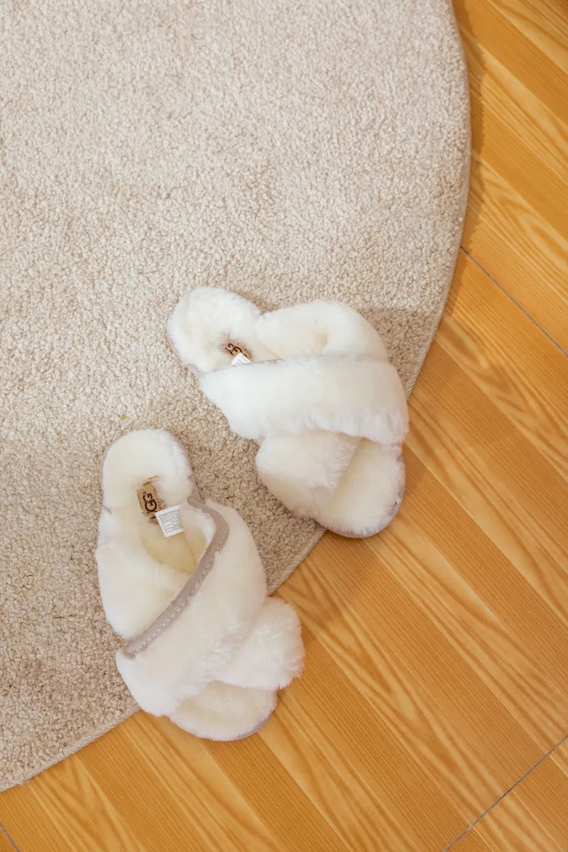 Eustace Wool Slipper White
