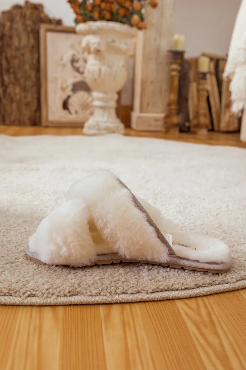 Eustace Wool Slipper White