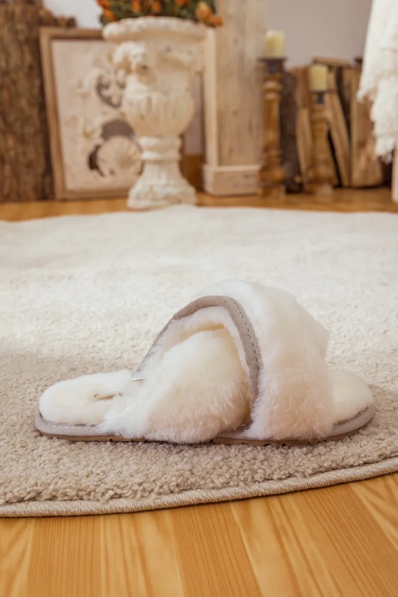 Eustace Wool Slipper White