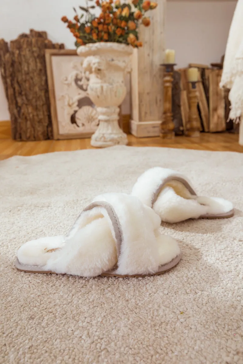 Eustace Wool Slipper White