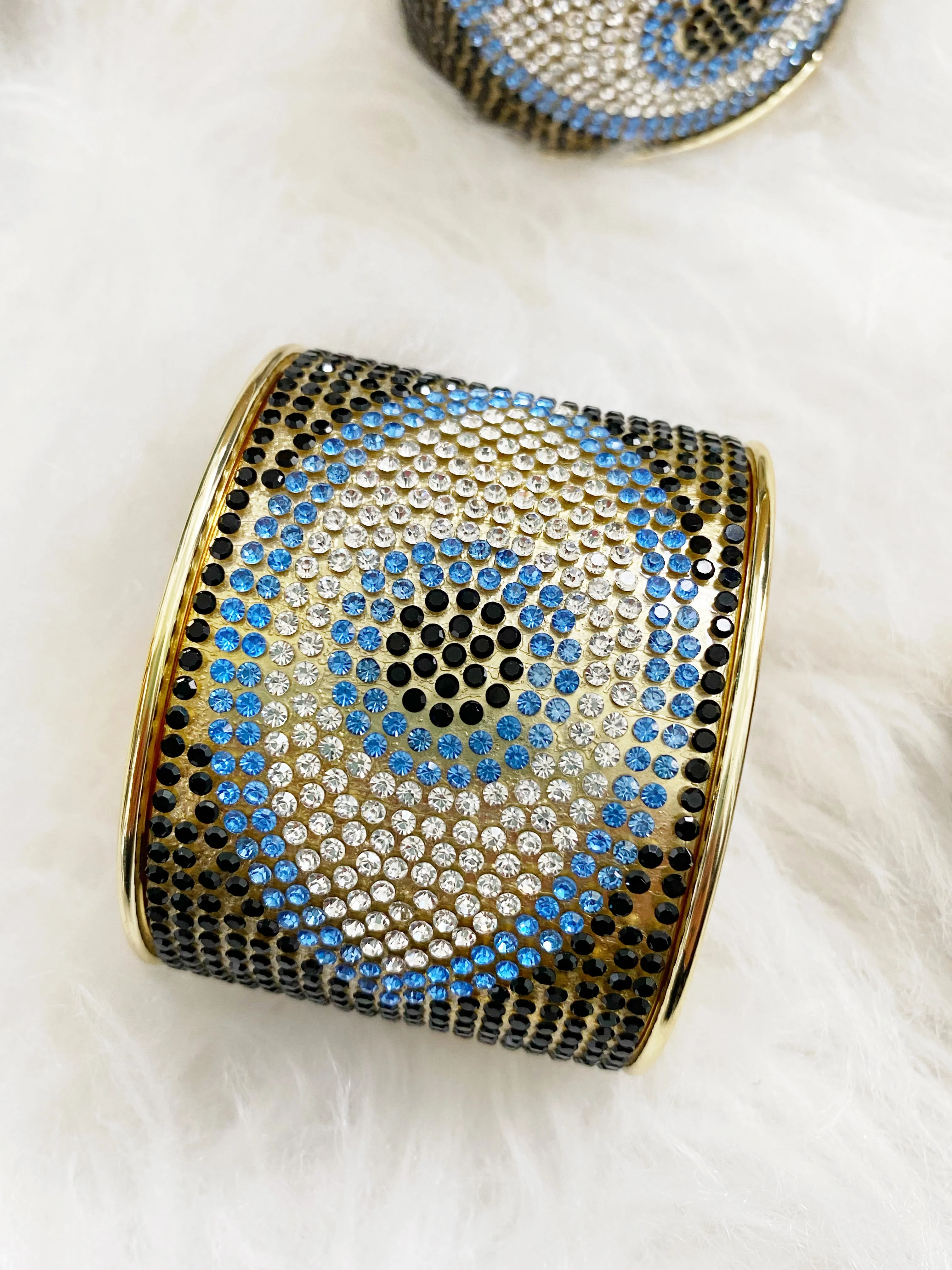 Evil Eye Crystal Cuff