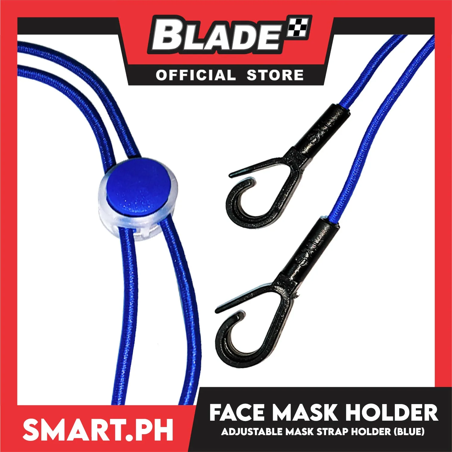 Face Mask Lanyard With Clip, Adjustable Strap Holder FMH7 (Blue) Fashionable Face Necklace Strap for Women And Men