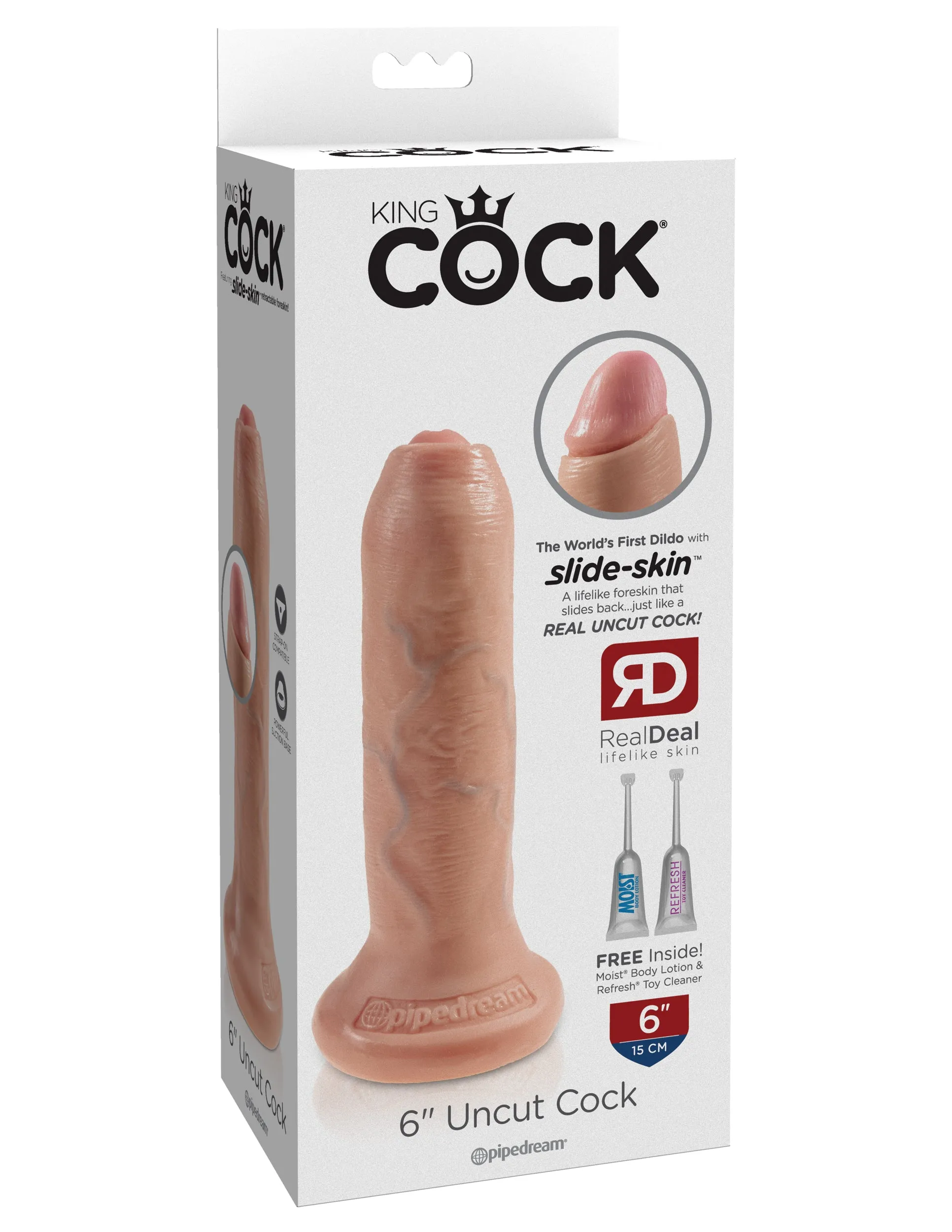 Flesh King Cock 6" Uncut Cock