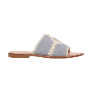 Frye Women's Ava Crochet Slide - Steel Blue FINAL SALE