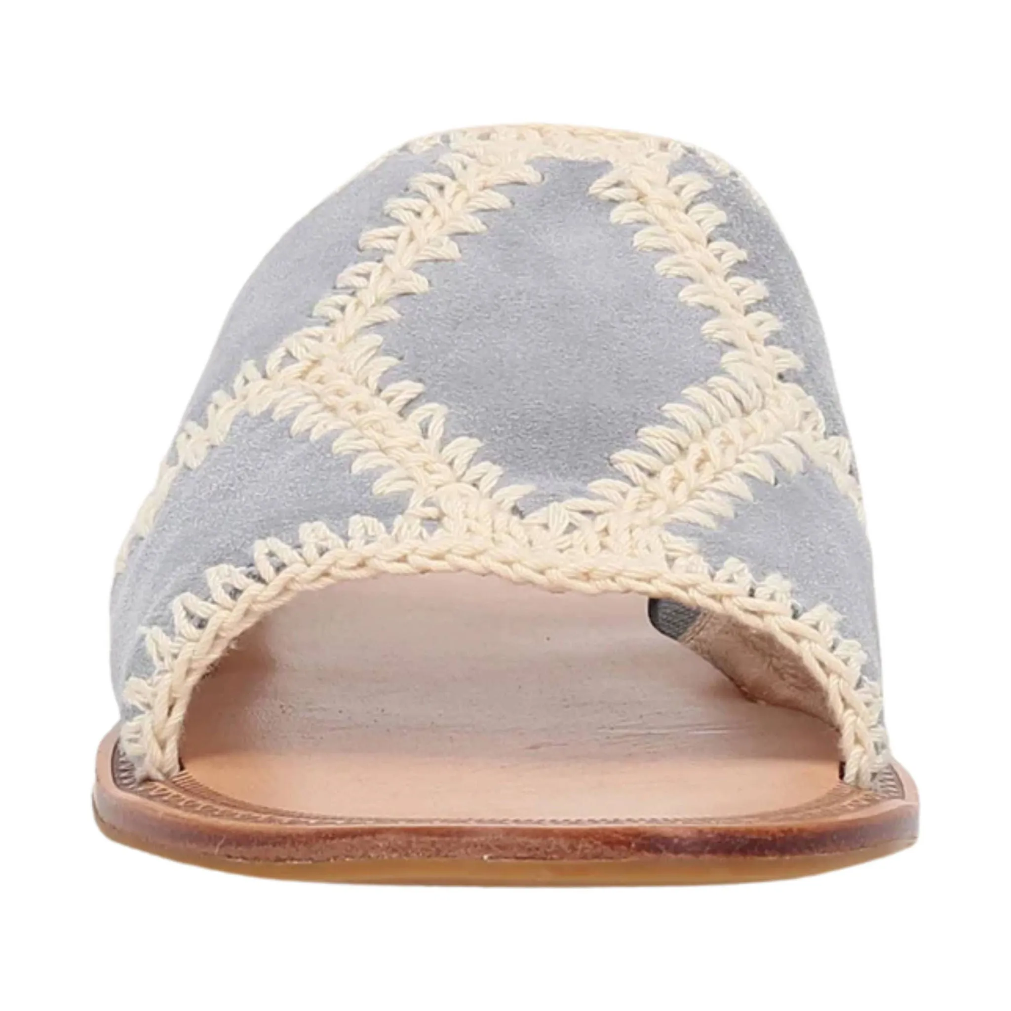 Frye Women's Ava Crochet Slide - Steel Blue FINAL SALE