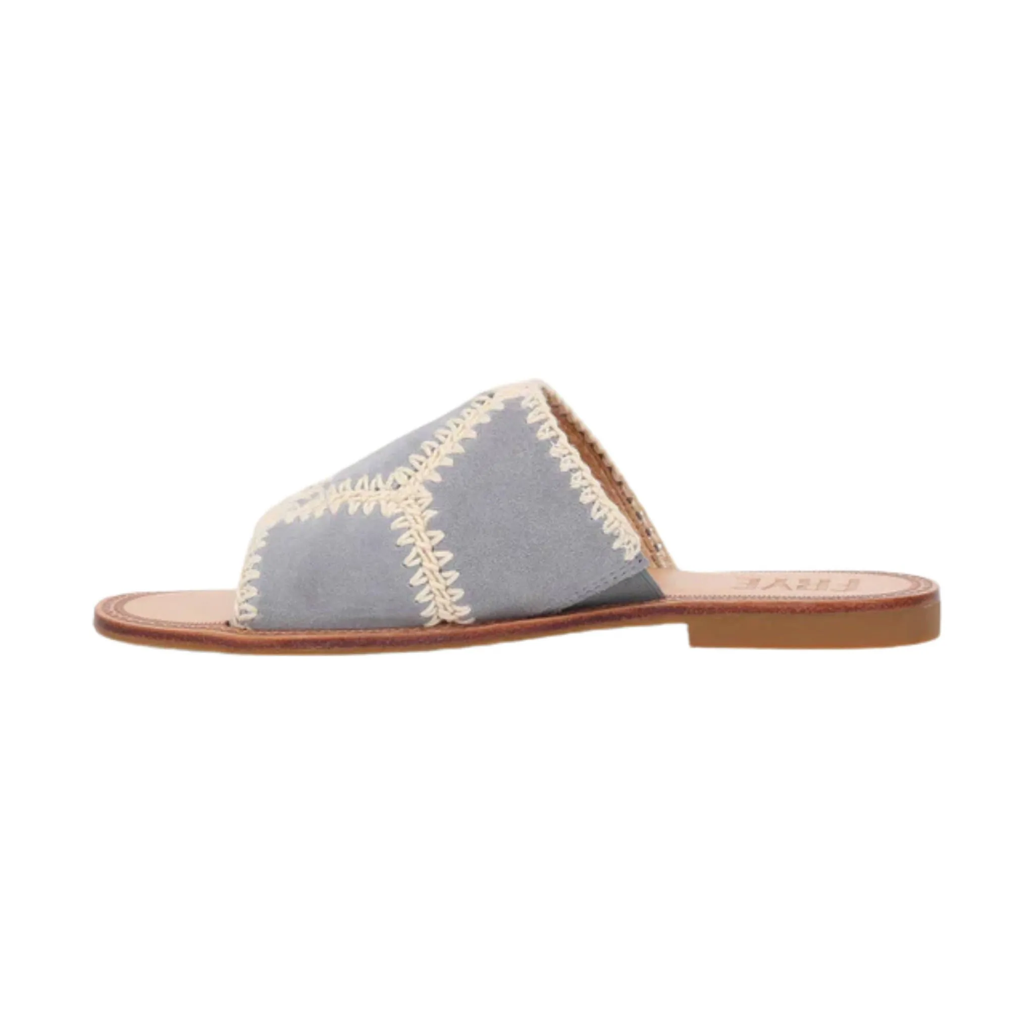 Frye Women's Ava Crochet Slide - Steel Blue FINAL SALE