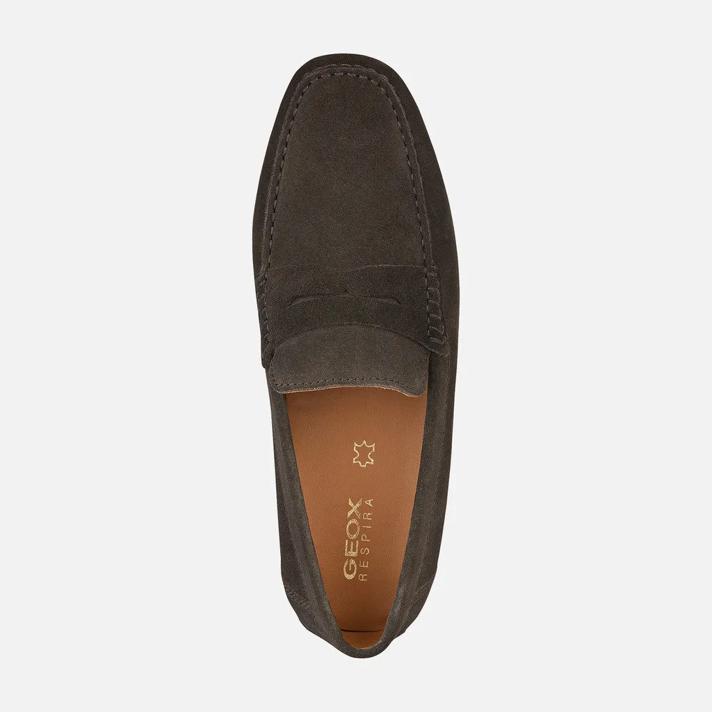 Geox Brown Kosmopolis Grip Suede Loafer