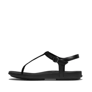 GRACIE Crystal-Mix Leather T-Bar Sandals