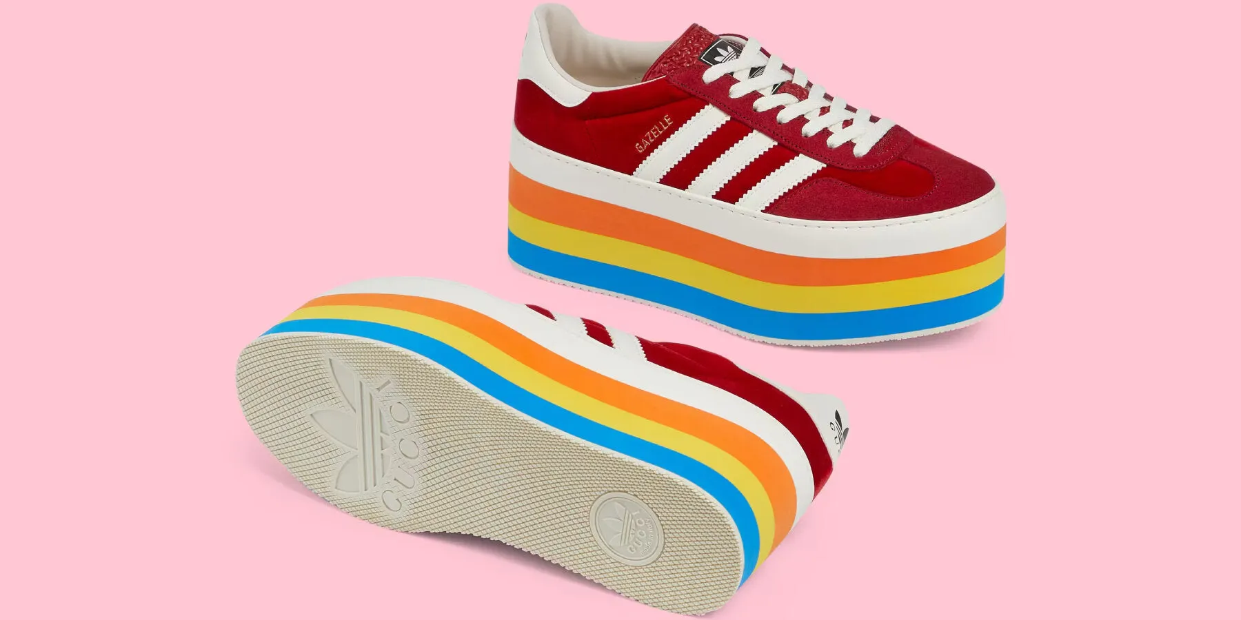 Gucci x Adidas Gazelle Rainbow Platforms, SS15, US 7