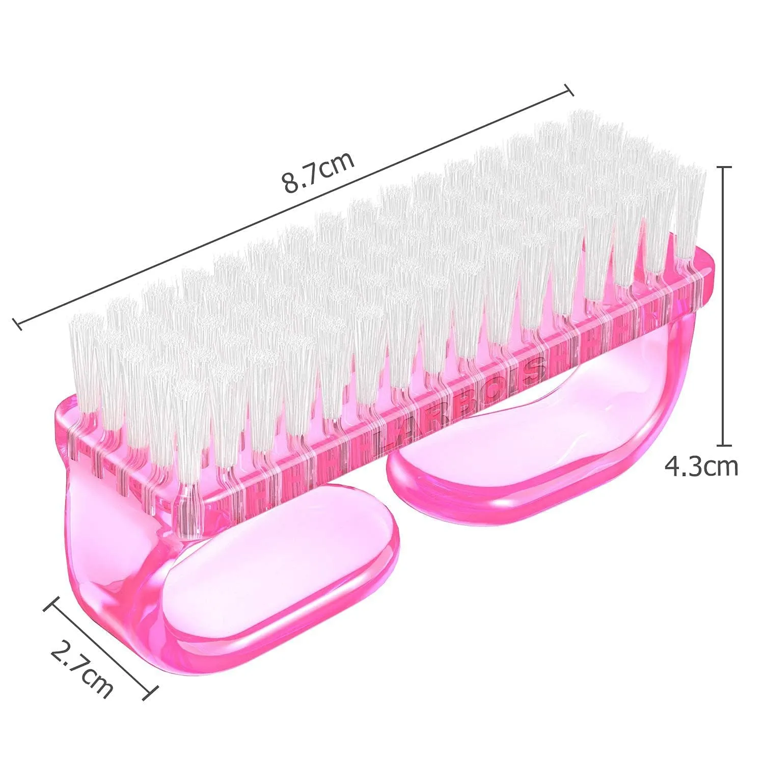 Handle Grip Nail Brush, Hand Fingernail Brush Cleaner Scrubbing Kit Pedicure for Toes and Nails Men Women (4 Pack) (Color-2)