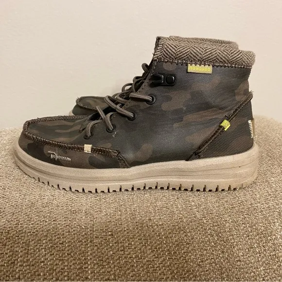 HEY DUDE SHOES CHILD LACE 8339 WOODLAND CAMO  BRADLEY YOUTH