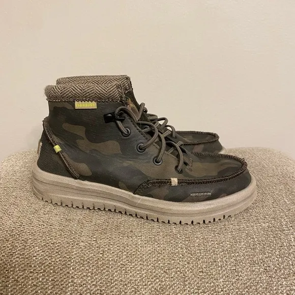 HEY DUDE SHOES CHILD LACE 8339 WOODLAND CAMO  BRADLEY YOUTH