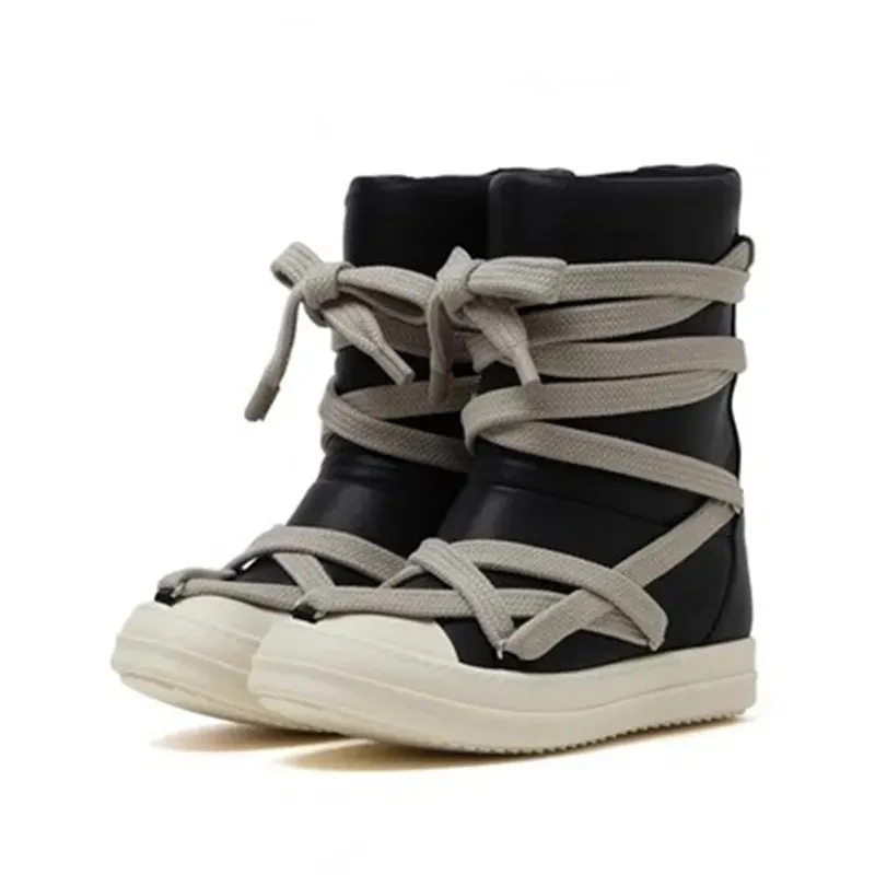 High Top Sneakers Platform Cross-Tied Men’s Casual Boot Shoes – Women Sneakers Designed Casual Flats Ankle Botas