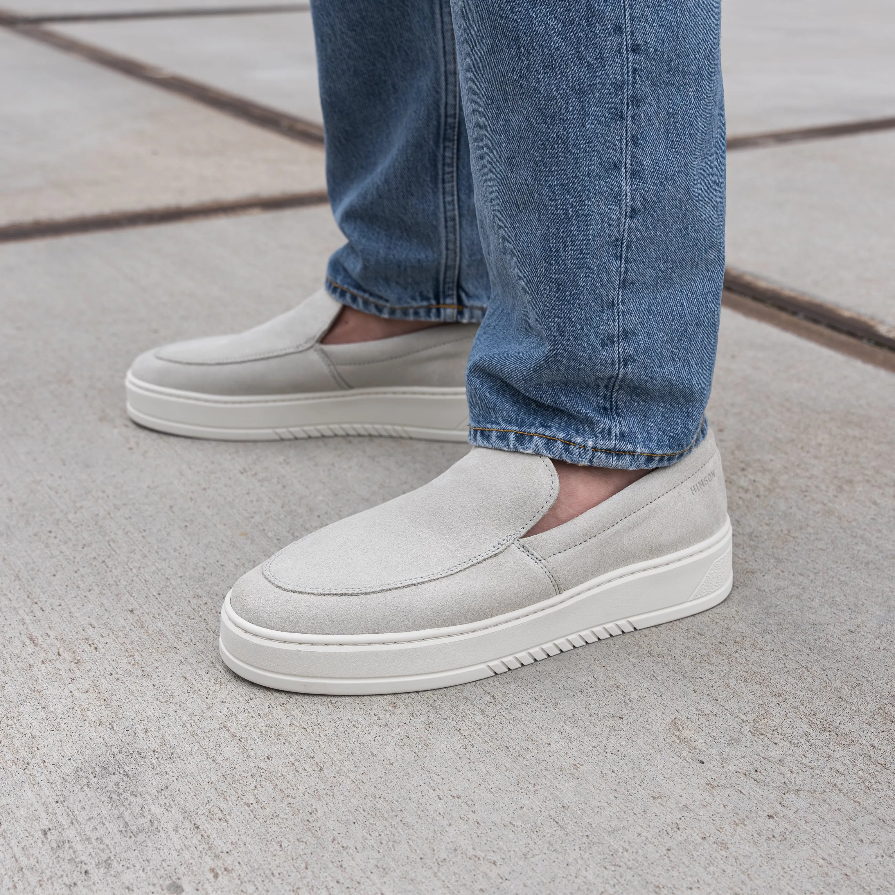 Hinson Miller Slip On Beige S Suede