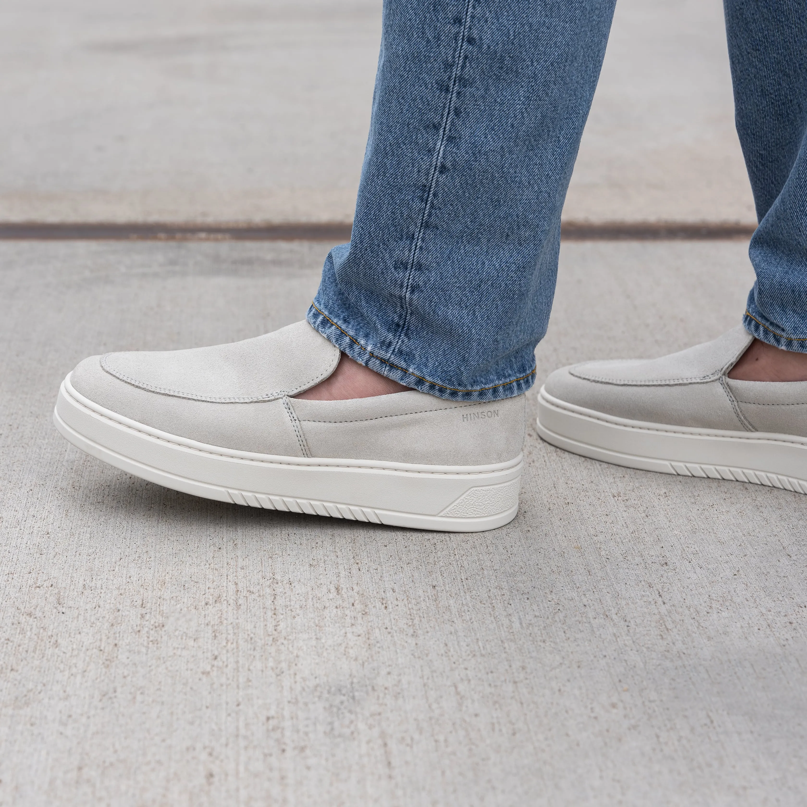 Hinson Miller Slip On Beige S Suede