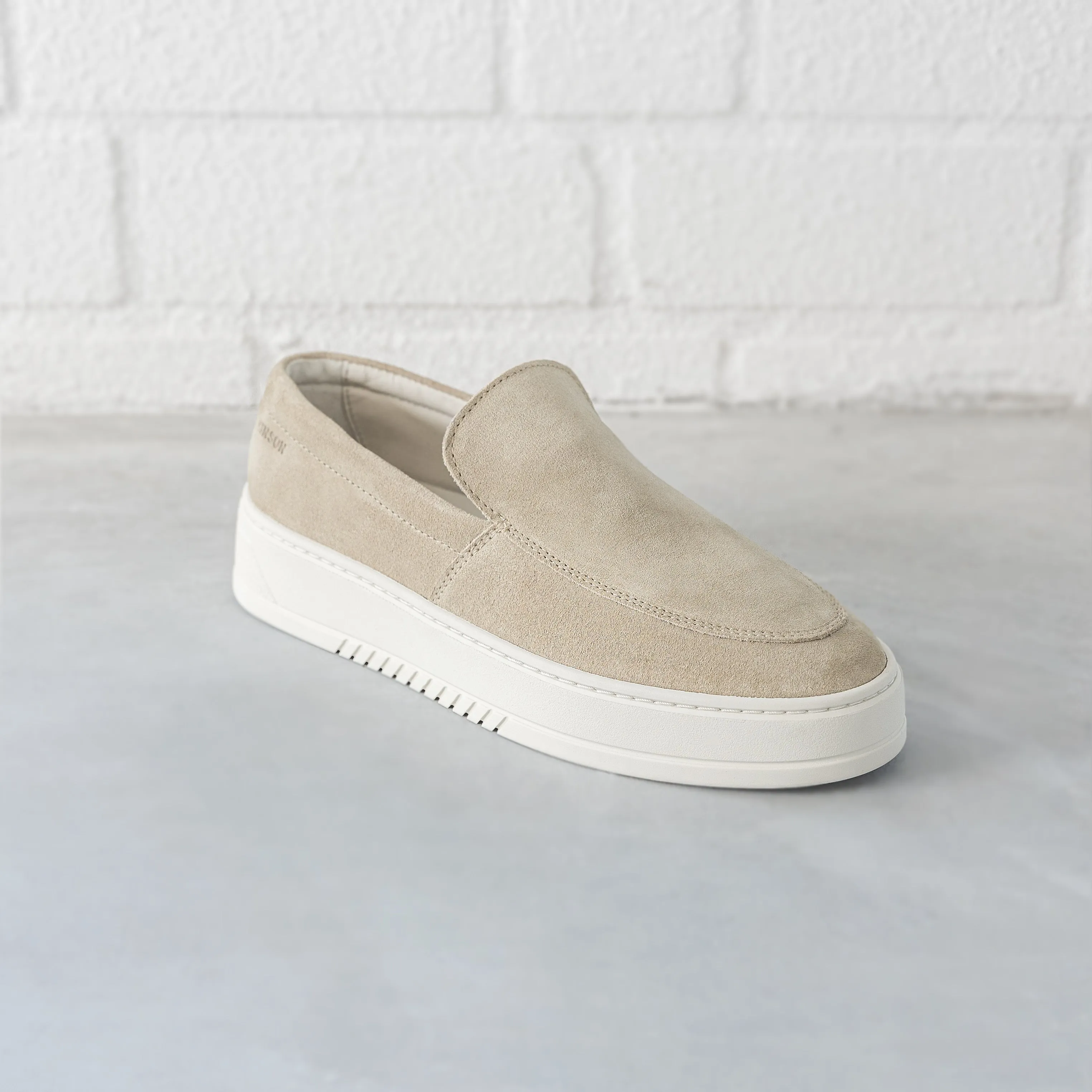 Hinson Miller Slip On Beige Suede