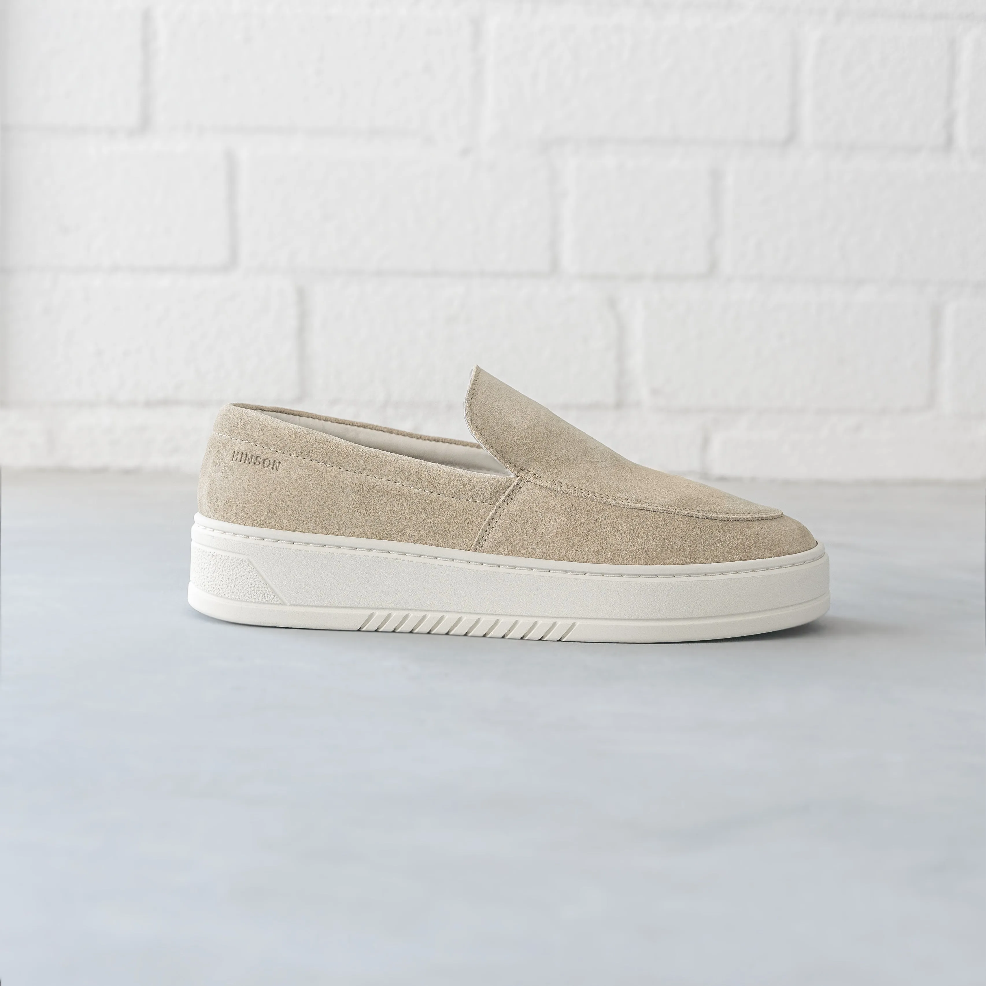 Hinson Miller Slip On Beige Suede