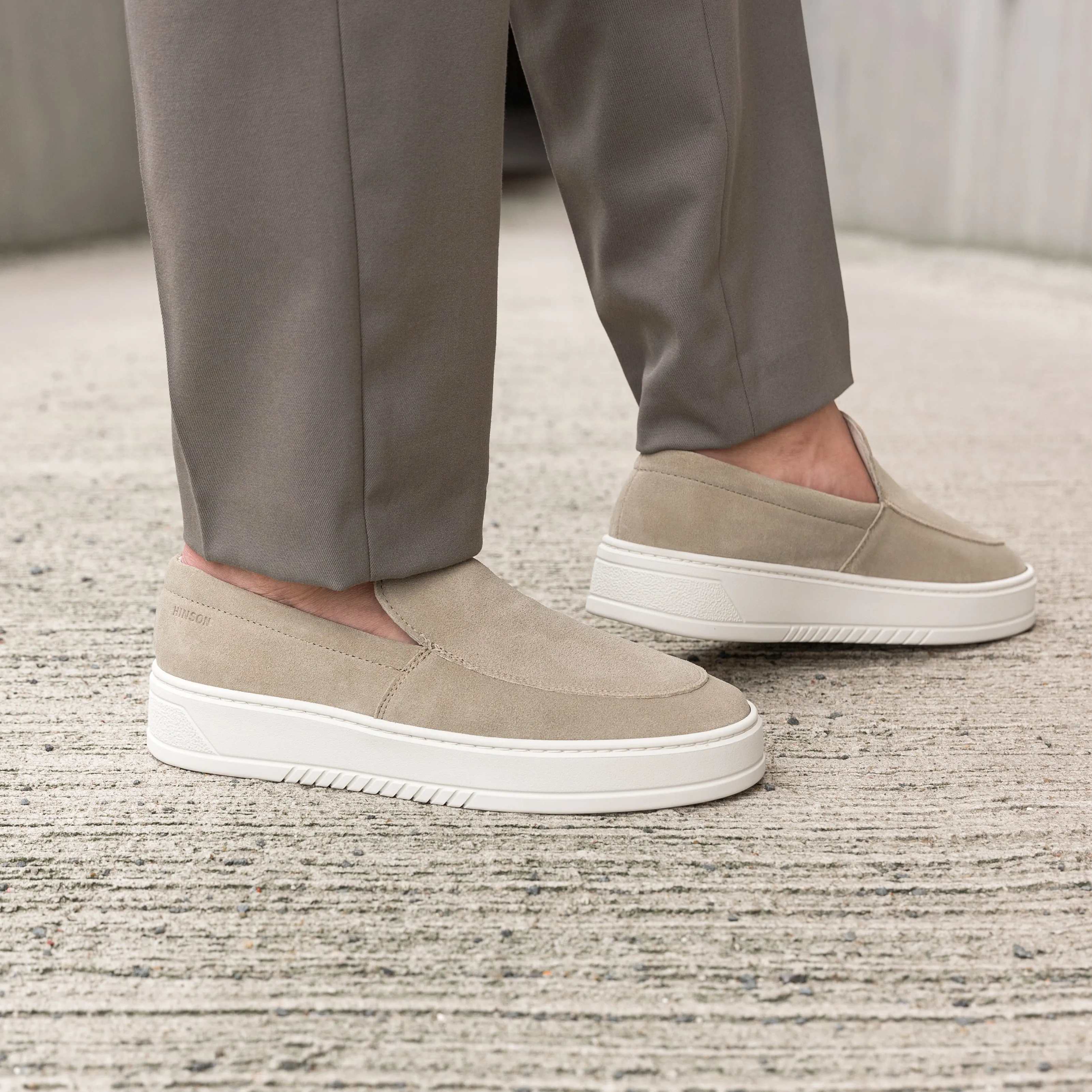 Hinson Miller Slip On Beige Suede