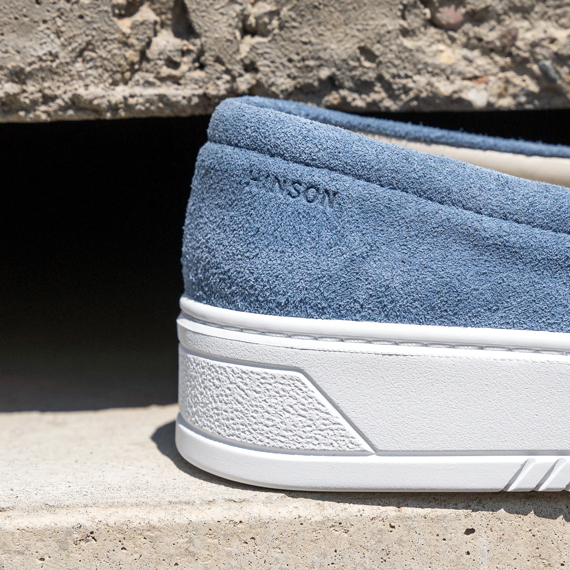 Hinson Miller Slip On Blue Suede