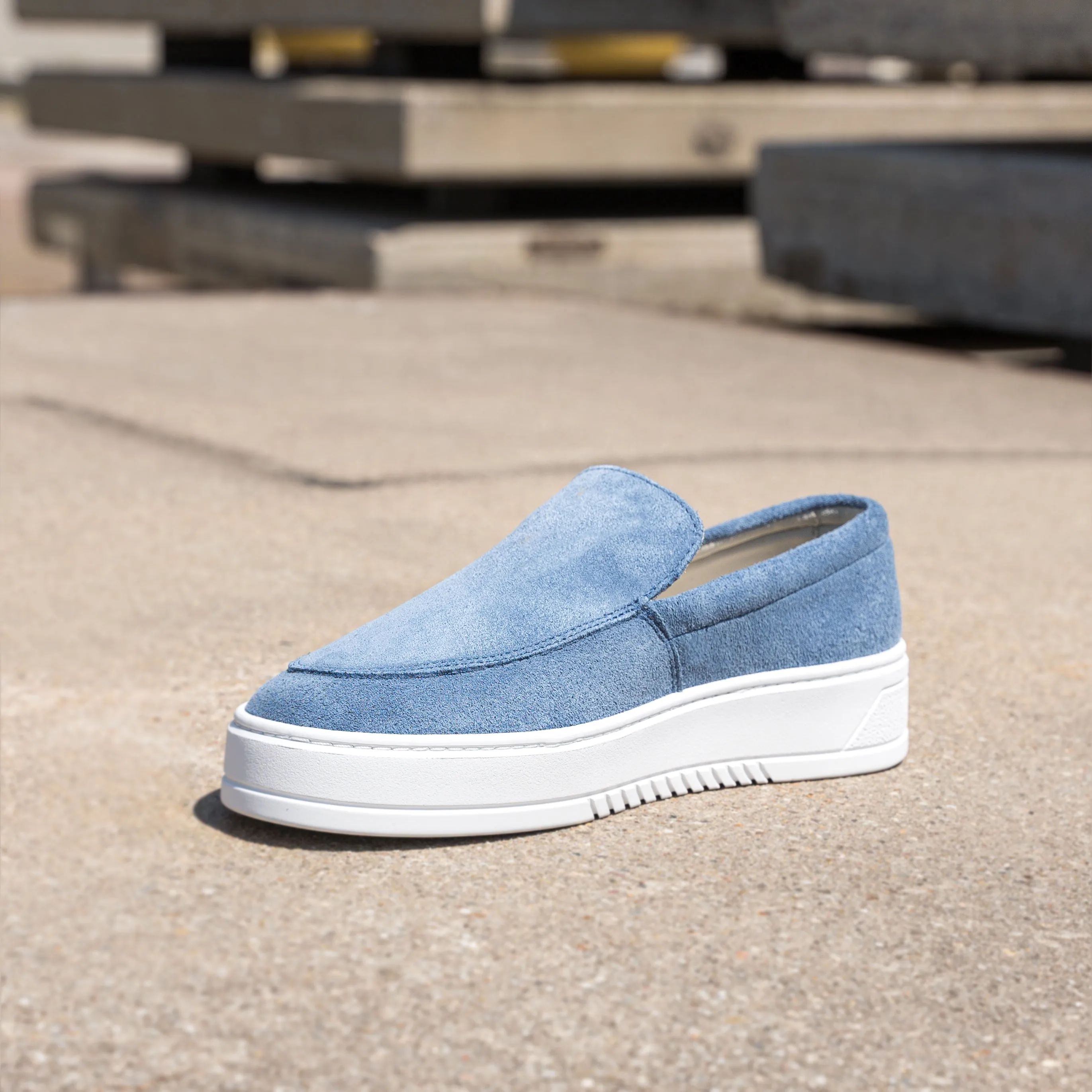 Hinson Miller Slip On Blue Suede