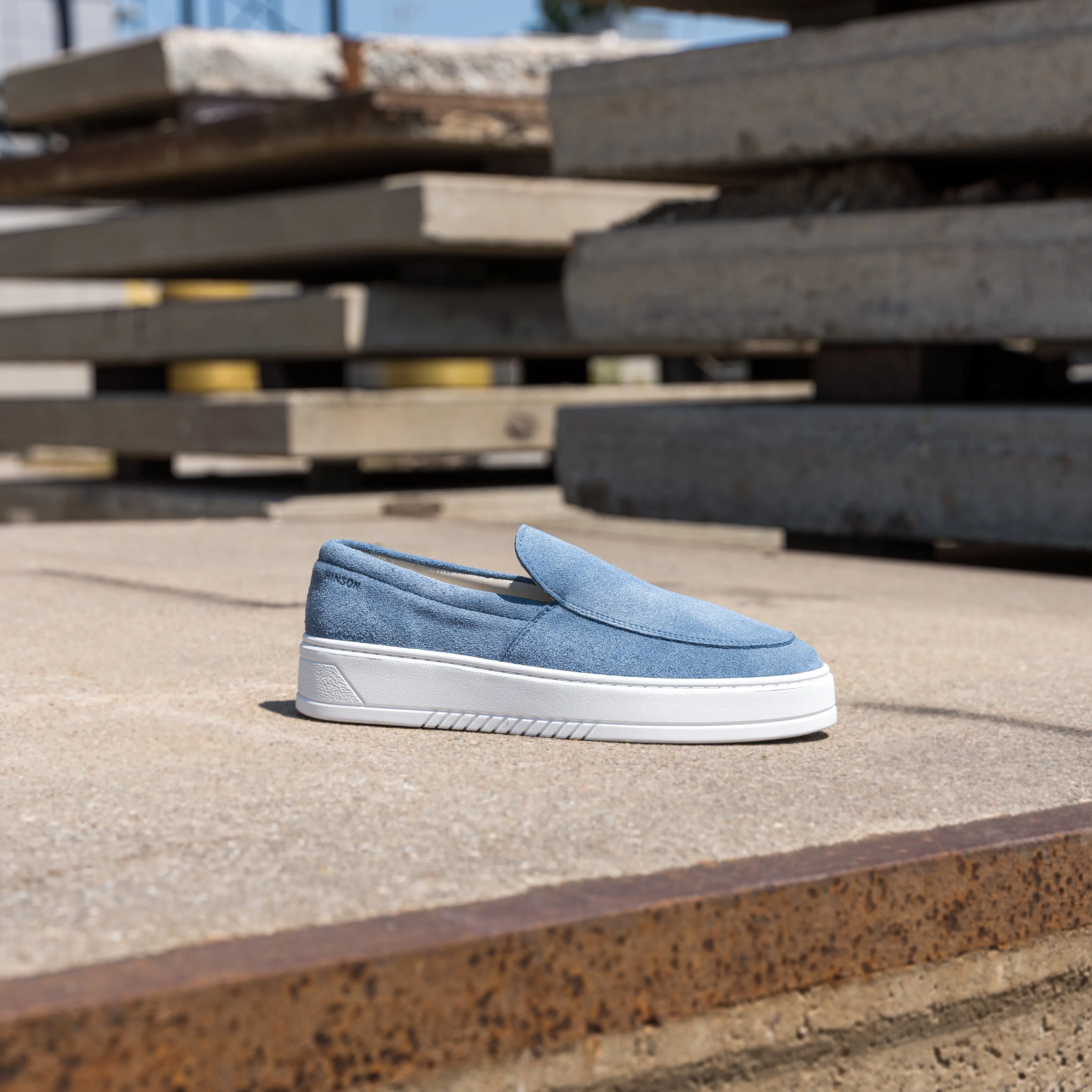 Hinson Miller Slip On Blue Suede