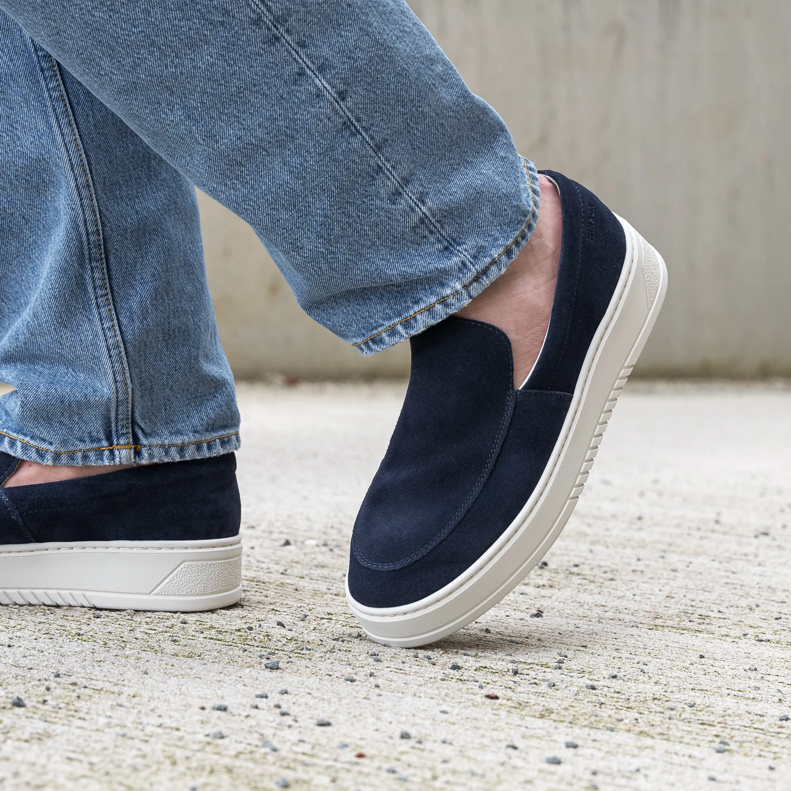 Hinson Miller Slip On Navy Suede