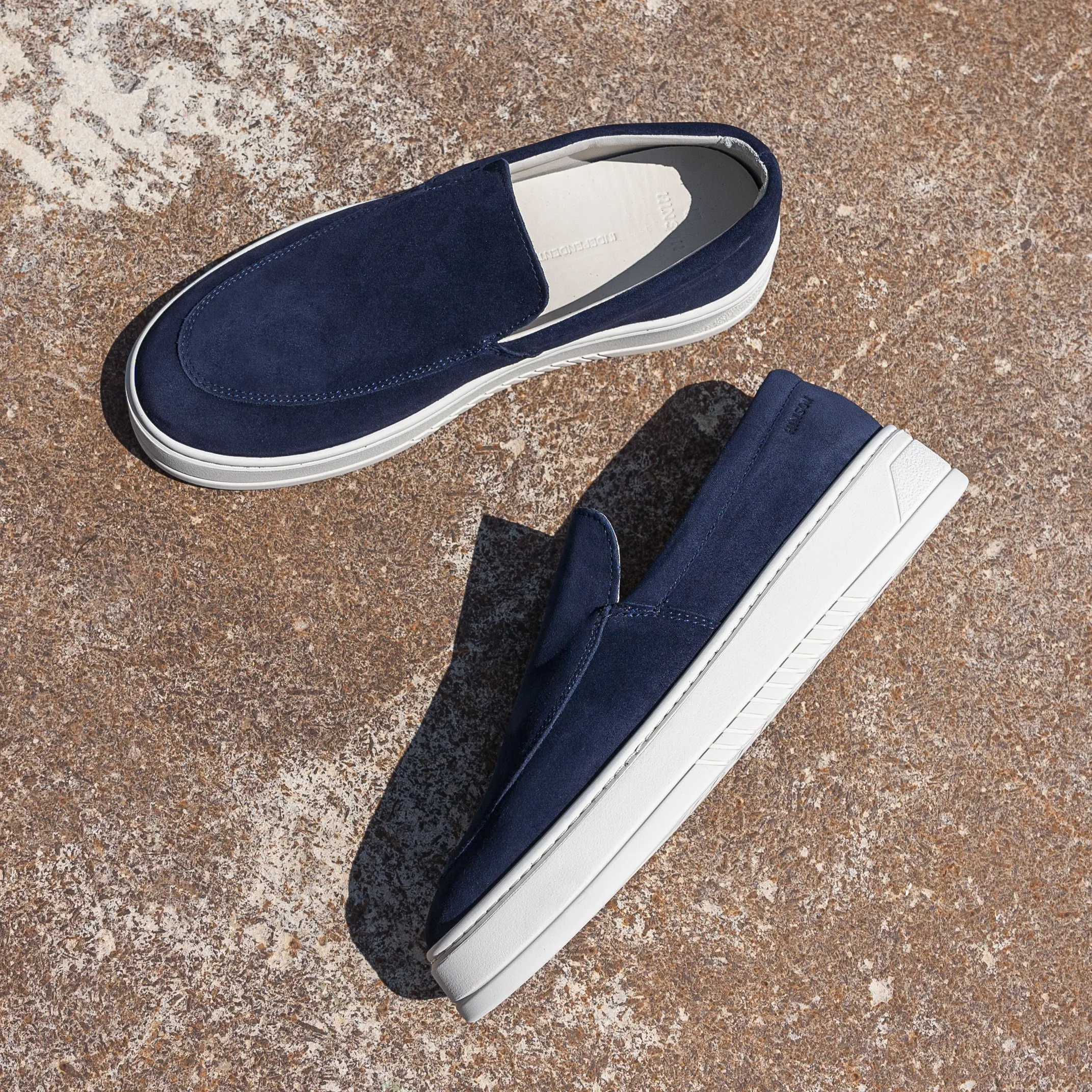 Hinson Miller Slip On Navy Suede