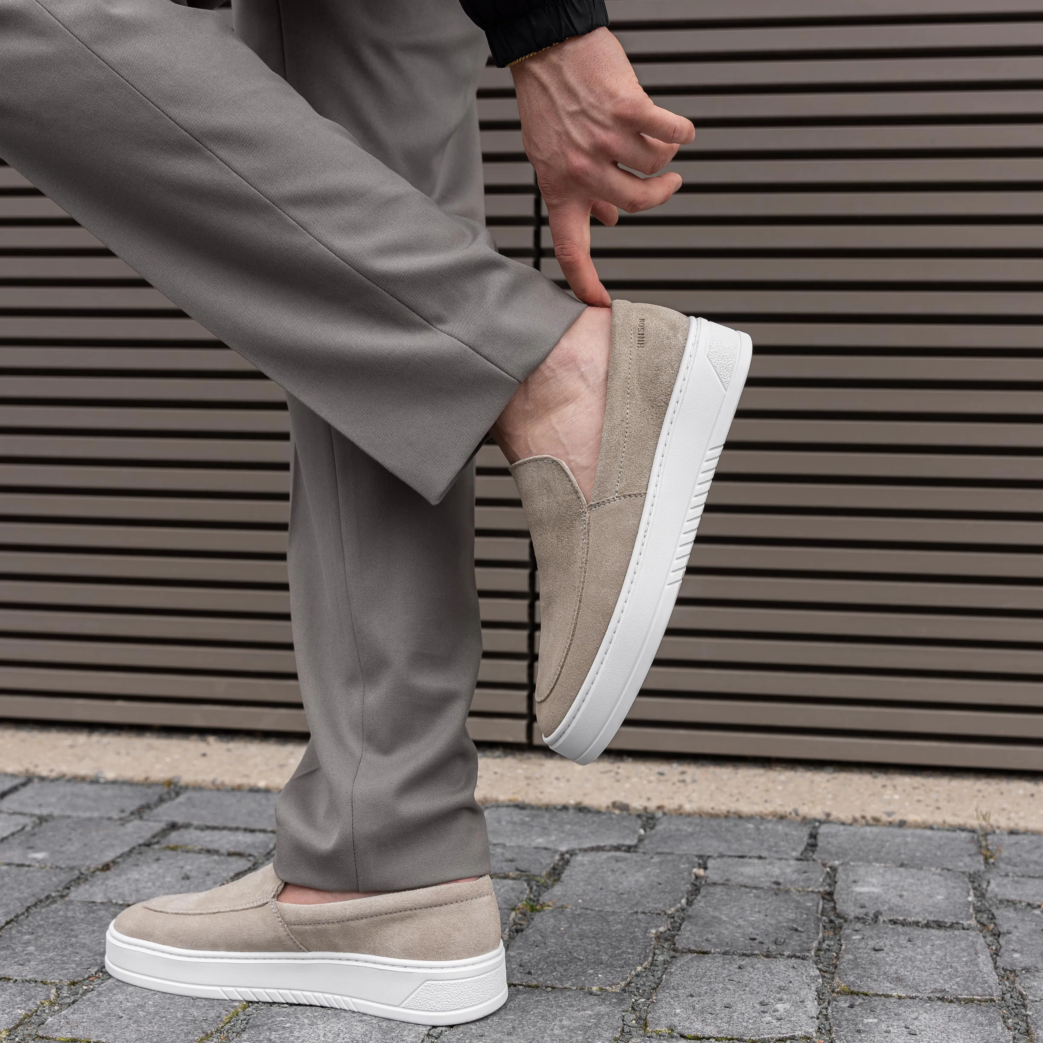 Hinson Miller Slip On Sesamo Suede