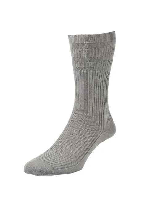 HJ Hall Softop Cotton Socks 3 Pack (grey)