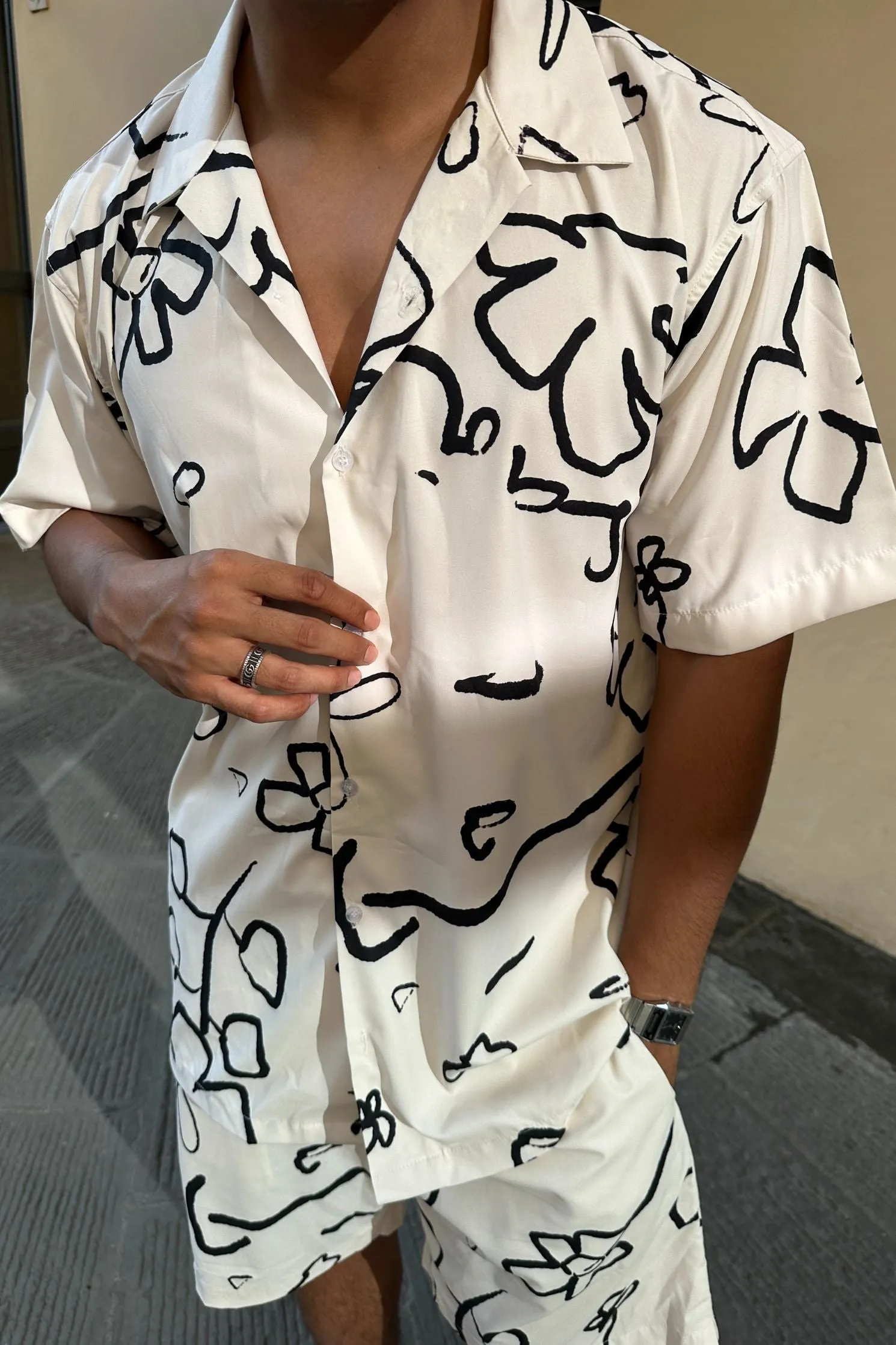 Isla Oversized Shirt in Crema Cream