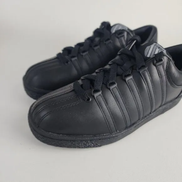 K-Swiss Classic Shoes Triple Varsity Leather Sneakers Black