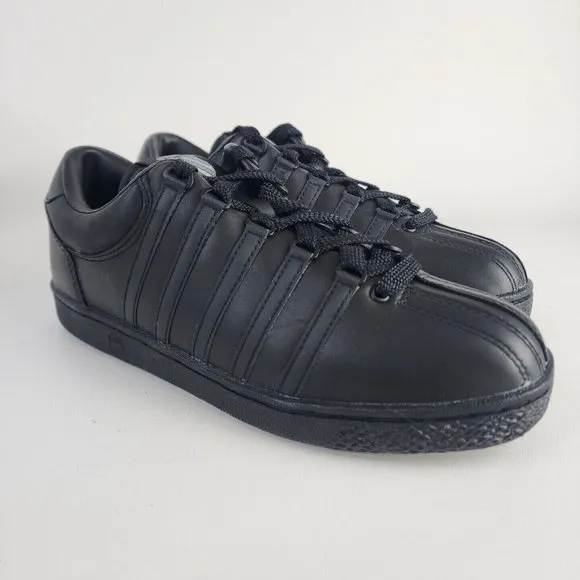 K-Swiss Classic Shoes Triple Varsity Leather Sneakers Black