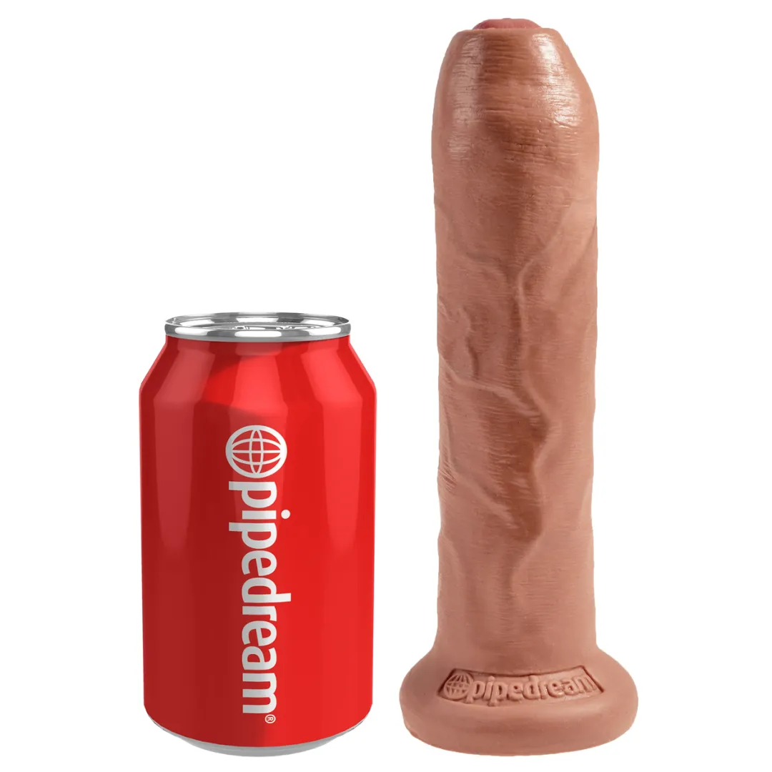 King Cock Uncut Cock Dildo 7in - Tan