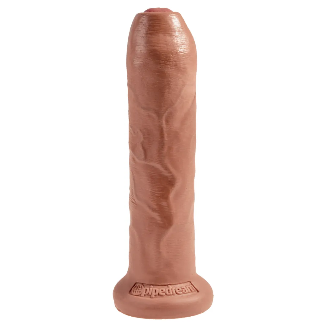 King Cock Uncut Cock Dildo 7in - Tan