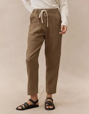 Luxe Linen Pants - Walnut