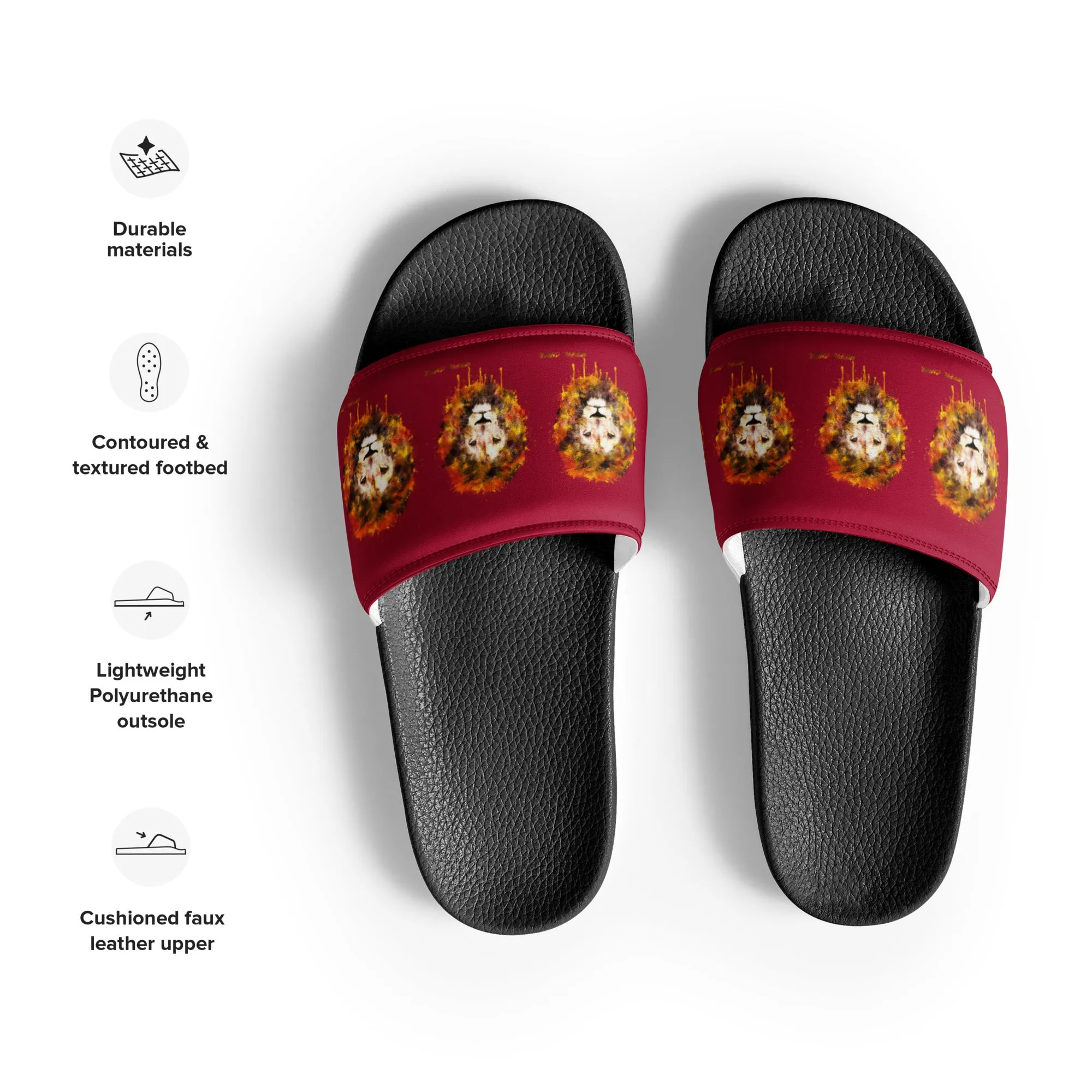 Maroon Women's Slides