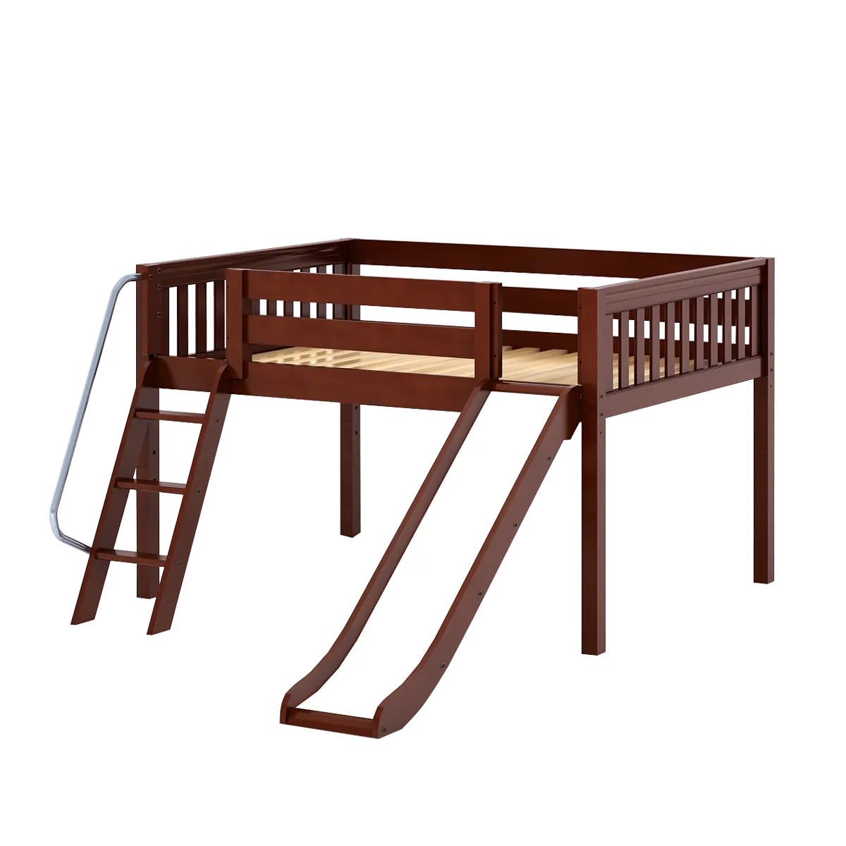 Maxtrix Full Low Loft Bed with Slide