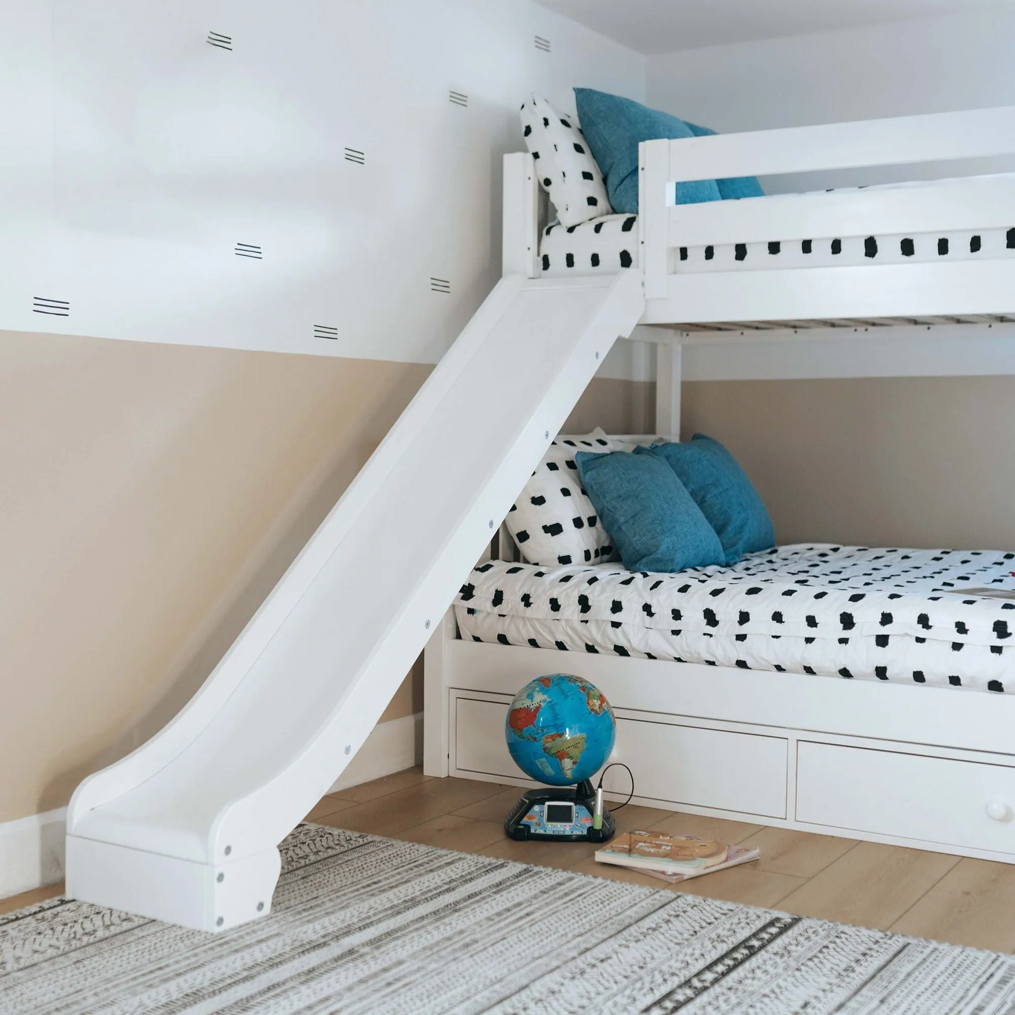 Maxtrix Twin over Full Medium Bunk Bed with Stairs and Slide