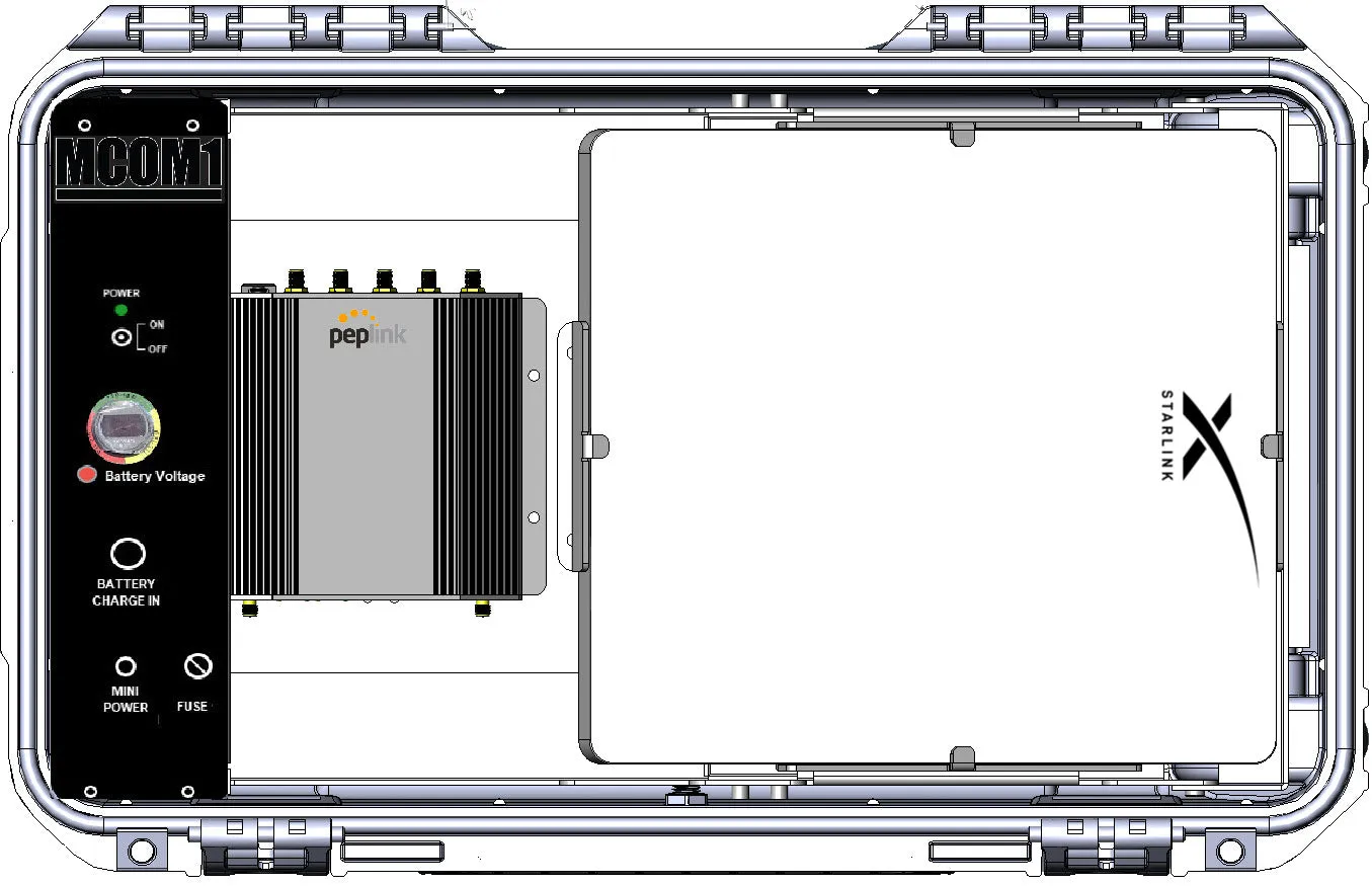 MCOM1 ROAM M hard case for safe transport Starlink Mini - Advanced creation