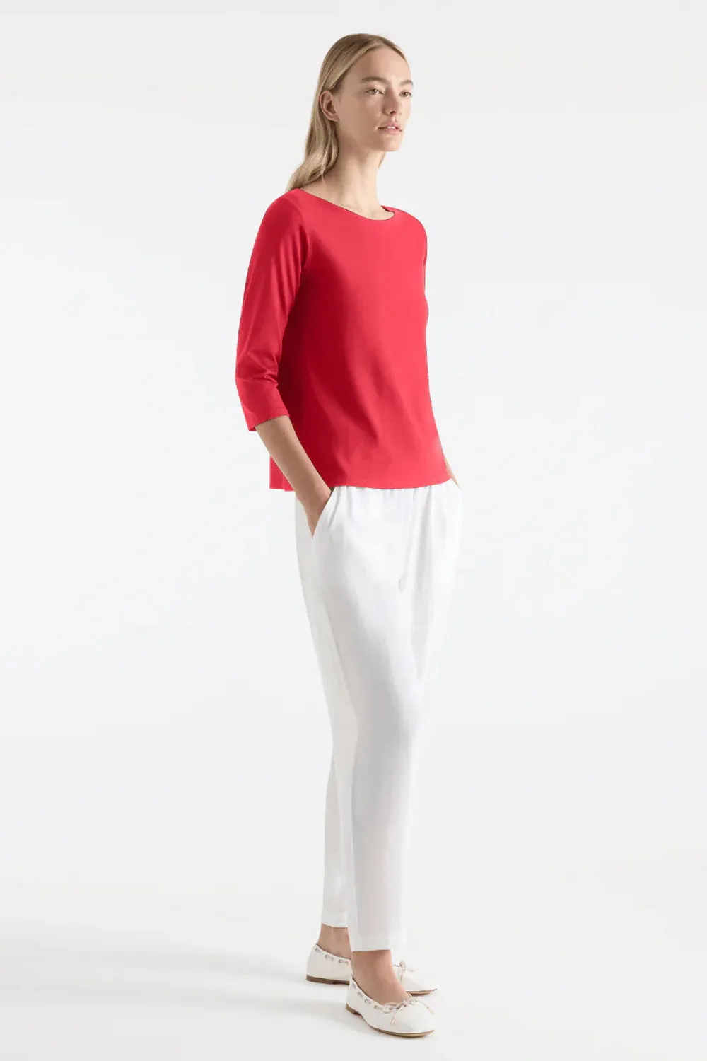 Mela Purdie Relaxed Boat Neck in Geranium F01 2630