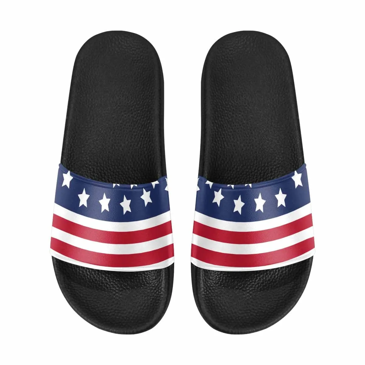 Mens Slide Sandals - Stars and Stripes Print