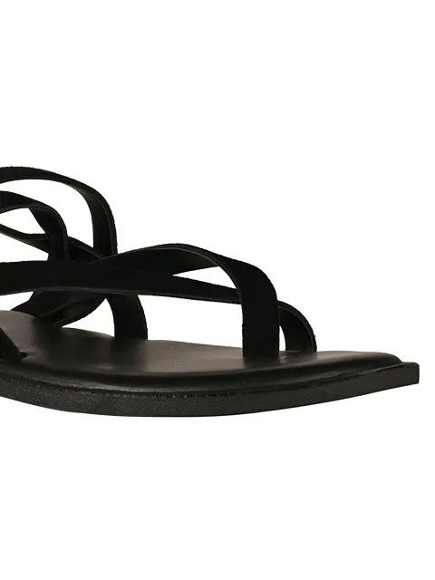 Milan Black Suede Slippers For Men