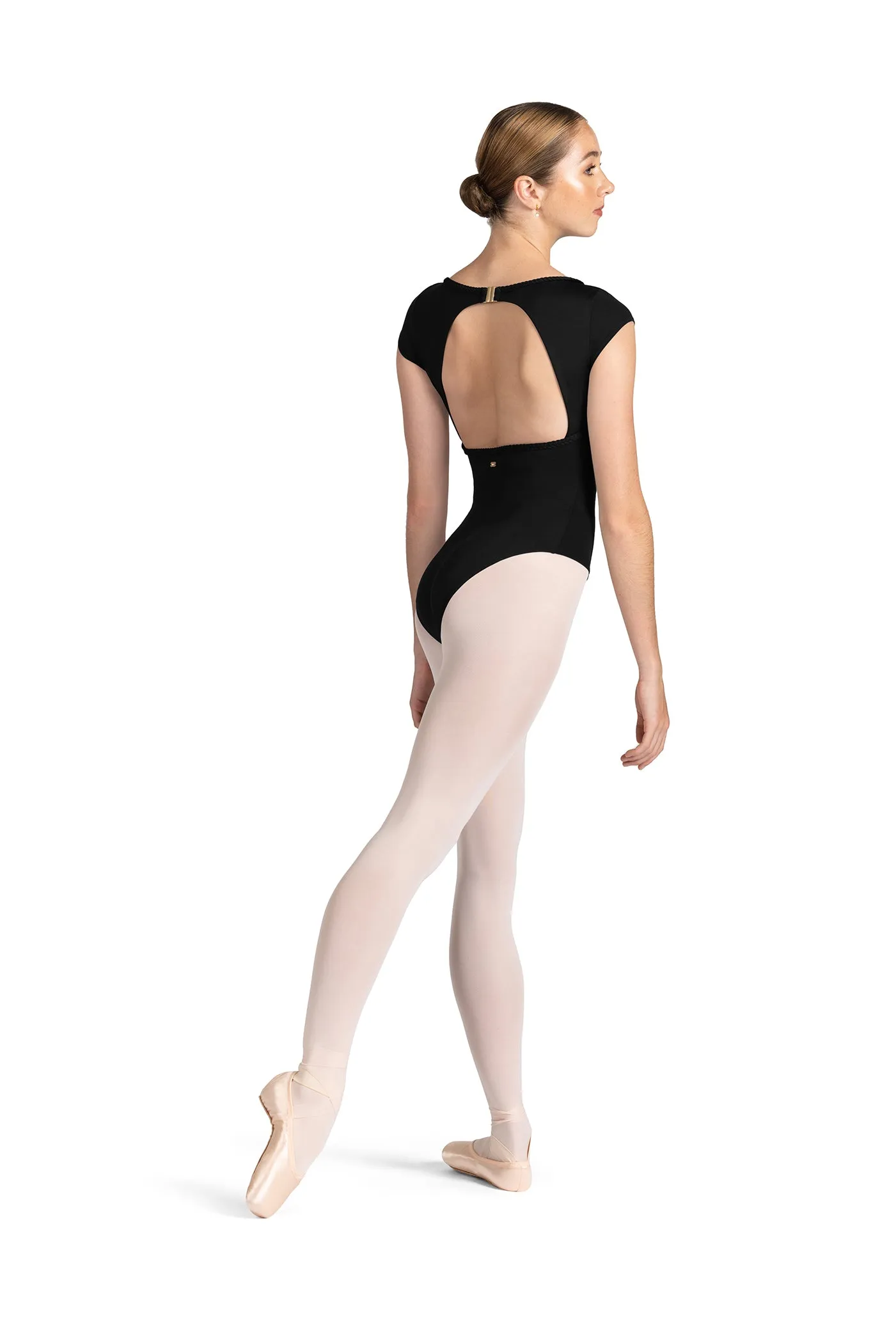 Mirella: Boat Neck Cap Sleeve Leotard