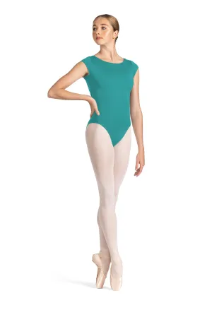 Mirella: Boat Neck Cap Sleeve Leotard