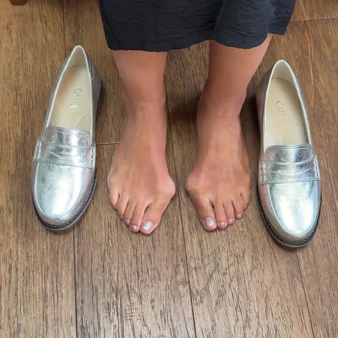 Nadia - Silver Leather
