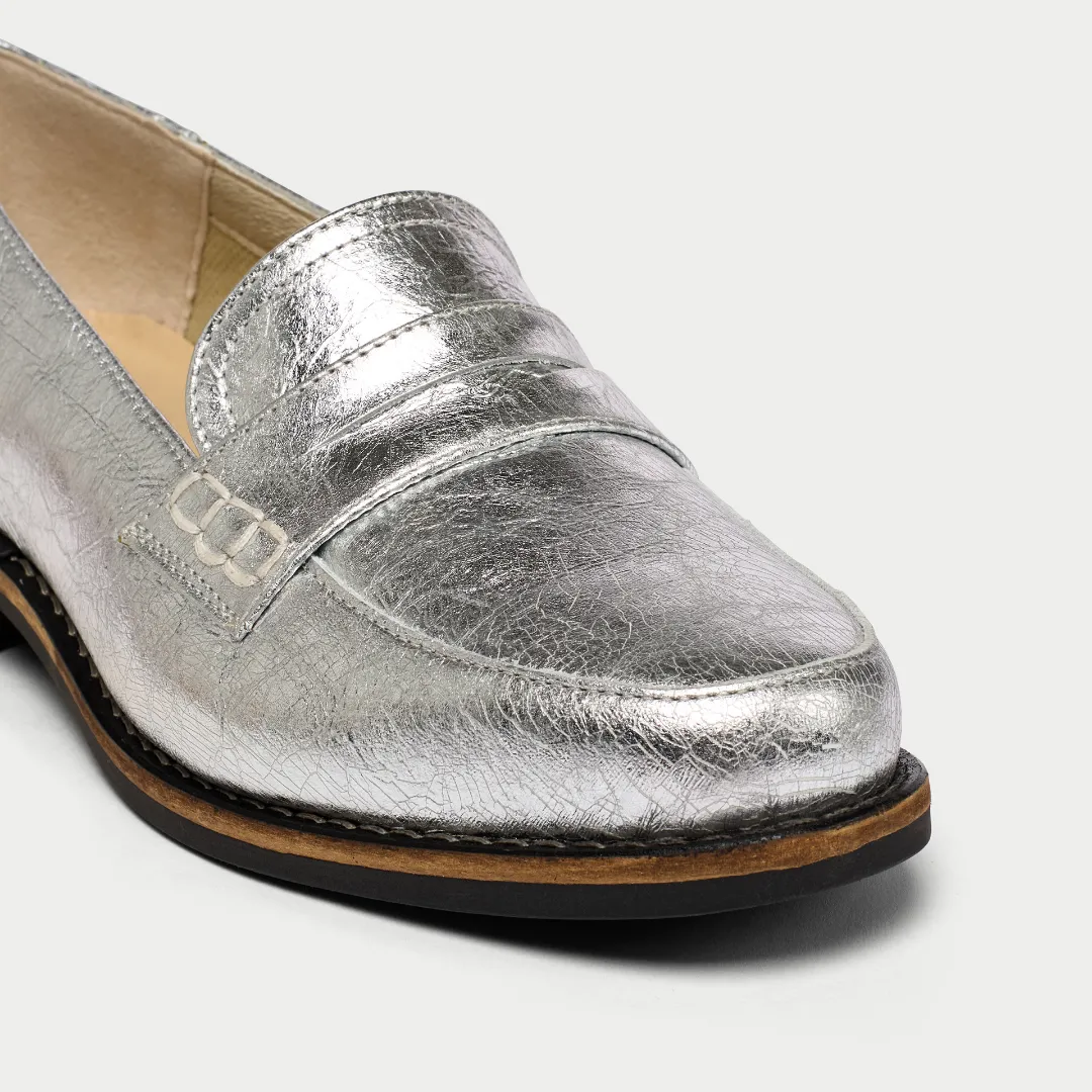 Nadia - Silver Leather