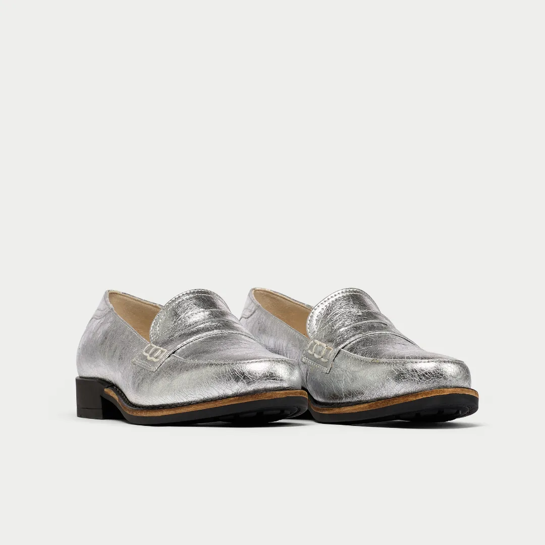 Nadia - Silver Leather