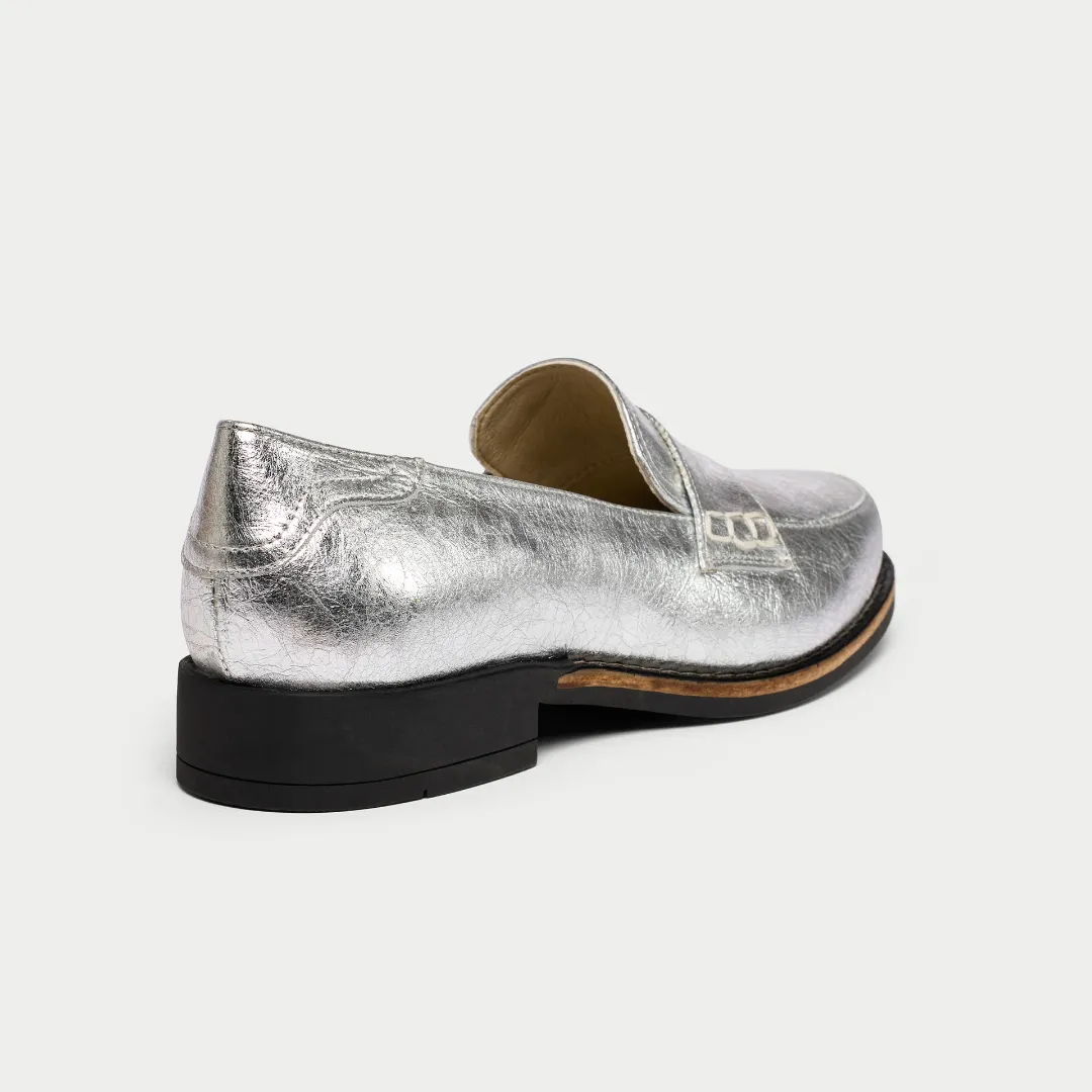 Nadia - Silver Leather